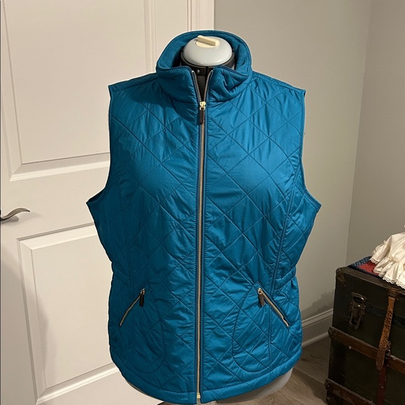 Talbots Jackets & Blazers - Talbots Teal Quilted Vest